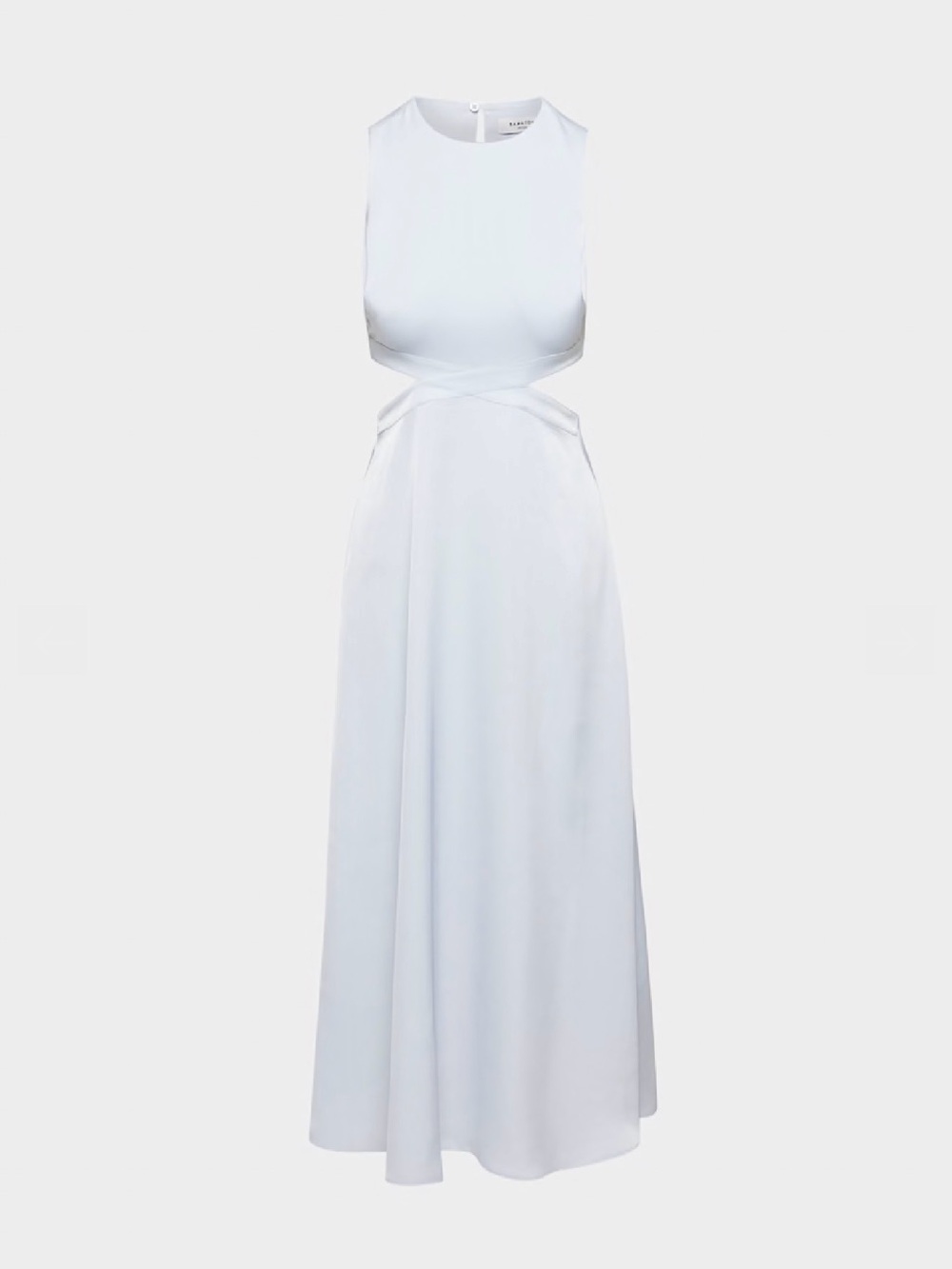 Baby Blue Cutout Sleeveless Maxi Dress